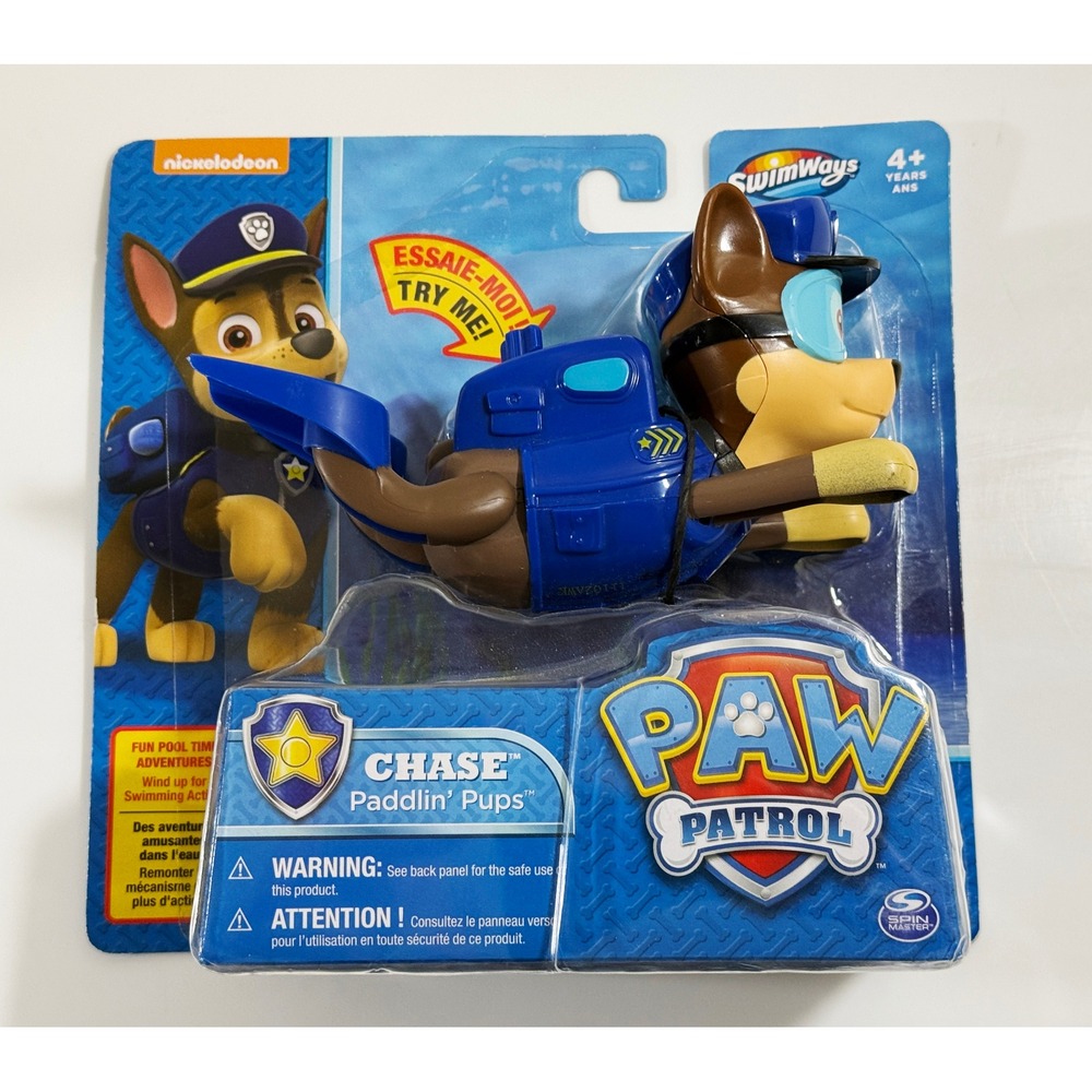 Swimways Paw Patrol Chase Paddlin' Pups Kids Blue Wind Up Swimming Pool Toy